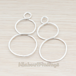 PD.314 // Snowman Three Hoop Pendant, 2 Pc