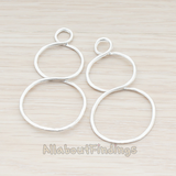 PD.314 // Snowman Three Hoop Pendant, 2 Pc