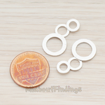 PD.318-01 // Brushed Triple Circle Linked Pendant, 2 Pc