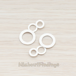 PD.318-01 // Brushed Triple Circle Linked Pendant, 2 Pc