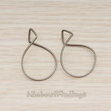 PD.322 // Simple Twisted Teardrop Pendant, 2 Pc