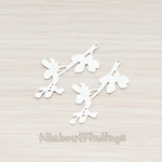 PD.323 // Flat Flower Branch Pendant, 2 Pc