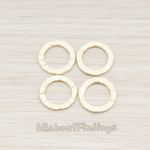 PD.324-01// Small Textured Round Link Pendant, 2 Pc