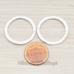 PD.324-02 // Medium Textured Round Link Pendant, 2 Pc