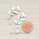 PD.377 //  Triple Flower with Tail Pendant, 2 Pc