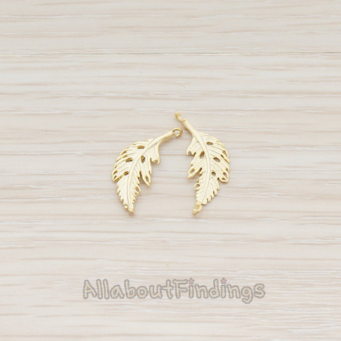 PD.384 // Small Leaf Connector Pendant, 2 Pc