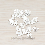 PD.422-01 // Small Tree Sparrow Bird Charm Pendant, 2 Pc