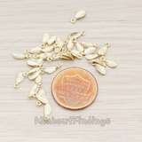 PD.426 // Tiny Leaf Charm Pendant, 8 Pc
