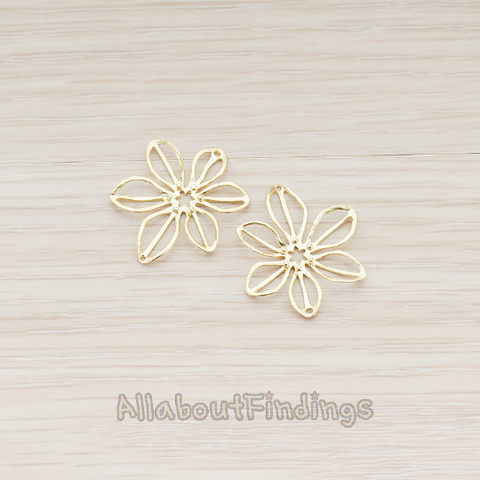 PD.448-01 // Small Flower Connector Pendant, 2 Pc