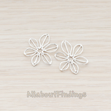 PD.448-01 // Small Flower Connector Pendant, 2 Pc