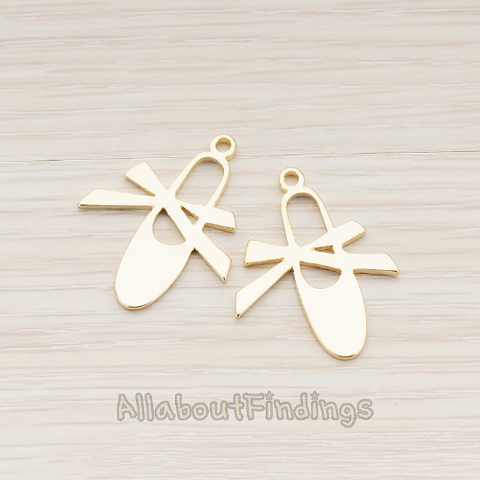 PD.452 // Ballerina Slippers Pendant, 2 Pc