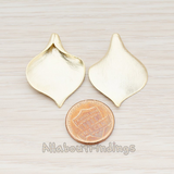 PD.455-02 // Wide Large Calla Flower Pendant, 2 Pc