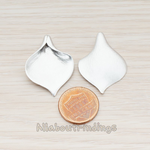 PD.455-02 // Wide Large Calla Flower Pendant, 2 Pc