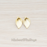 PD.455-03-MG // Calla Flower Bead Cap Pendant, 2 Pc