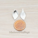 PD.455-03-MG // Calla Flower Bead Cap Pendant, 2 Pc
