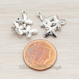 PD.466 // Cherry Blossom Connector Pendant, 2 Pc