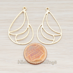PD.467 // Teardrop Insect Wing Pendant, 2 Pc