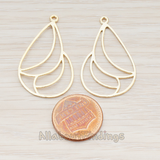 PD.467 // Teardrop Insect Wing Pendant, 2 Pc