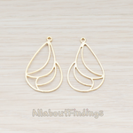 PD.467 // Teardrop Insect Wing Pendant, 2 Pc