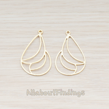 PD.467 // Teardrop Insect Wing Pendant, 2 Pc