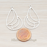 PD.467 // Teardrop Insect Wing Pendant, 2 Pc