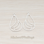 PD.467 // Teardrop Insect Wing Pendant, 2 Pc