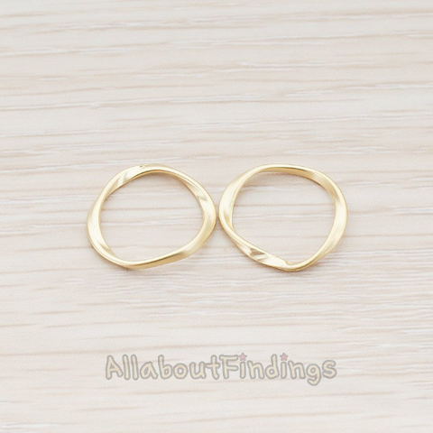 PD.473-01 // Swirl Round Link Pendant, 2 Pc