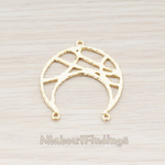 PD.474 // Crescent Moon Connector Pendant, 2 Pc