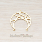 PD.474 // Crescent Moon Connector Pendant, 2 Pc
