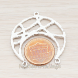 PD.474 // Crescent Moon Connector Pendant, 2 Pc