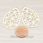 PD.478-01 // Floral Teardrop Pendant, 2 Pc