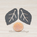 PD.480-MG // Chunk Leaf Charm Pendant, 2 Pc
