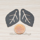 PD.480-MG // Chunk Leaf Charm Pendant, 2 Pc
