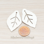 PD.480-MG // Chunk Leaf Charm Pendant, 2 Pc