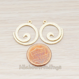 PD.481 // Swirl Round Pendant, 2 Pc