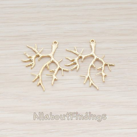 PD.485-01 // Tree Branch Pendant, 2 Pc