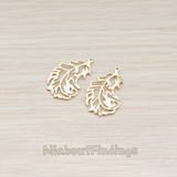 PD.502 // Natural Leaf Pendant, 2 Pc