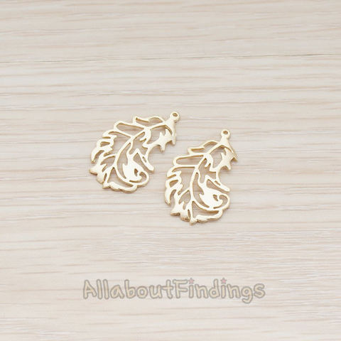 PD.502 // Natural Leaf Pendant, 2 Pc