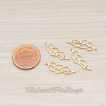 PD.503-01 // Skinny Leaf Pendant, 2 Pc