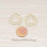 PD.503-02 // Skinny Leaf Triangle Pendant, 2 Pc