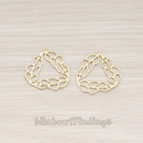 PD.503-02 // Skinny Leaf Triangle Pendant, 2 Pc