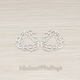 PD.503-02 // Skinny Leaf Triangle Pendant, 2 Pc