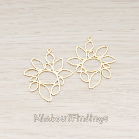 PD.506 // SunFlower Pendant, 2 Pc