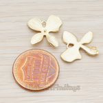 PD.507-03 // Four Petal Flower Pendant, 2 Pc