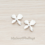 PD.507-03 // Four Petal Flower Pendant, 2 Pc