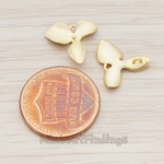 PD.507-04 // Small Three Petal Flower Pendant, 2 Pc