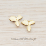 PD.507-04 // Small Three Petal Flower Pendant, 2 Pc