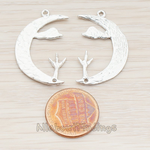 PD.511 // Hammered Crescent Moon Pendant, 2 Pc