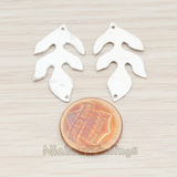PD.518 // Textured Leaf Pendant, 2 Pc