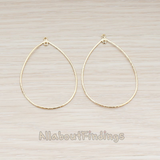 PD.521-02 // Large Rope Teardrop Pendant, 2 Pc
